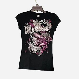 Parang Early 2000 Style Goddess Graphic Black T-Shirt